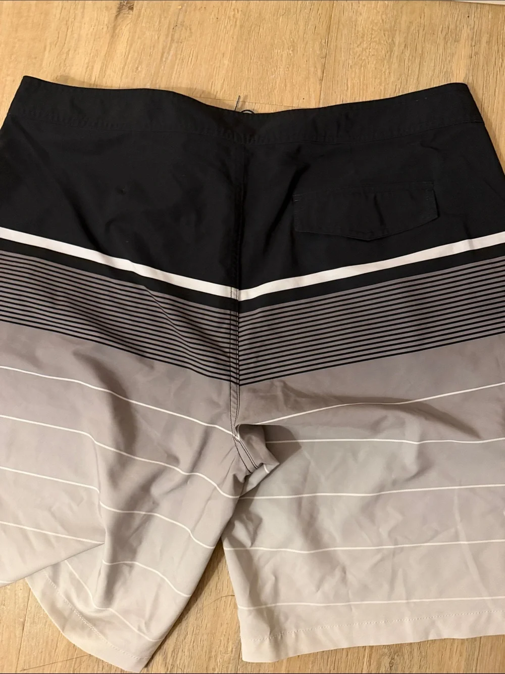 Goodfellow & Co Black, Gray & Red Men’s Gradient Board Shorts